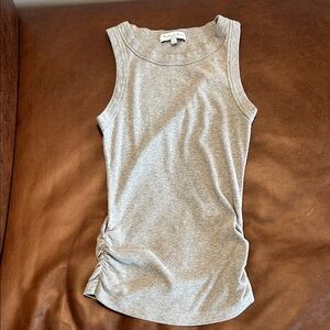Michael Stars Halley Ribbed Tank Ruching XS